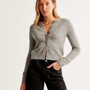 Abecrombie Merino Wool-Blend Slim Crew Cardigan